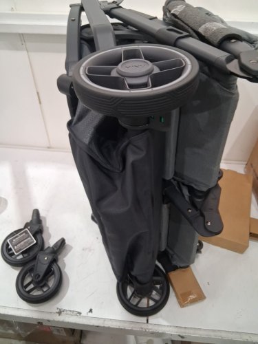 UPPABABY MINU DUO SIDE-BY-SIDE DOUBLE STROLLER LIGHTWEIGHT + COMPACT DESIGN - 100LBS CAP - 26" WIDE - BLACK/GREY (MODEL: 0801-MND-NA-GRY) image 6
