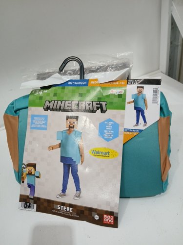 2PC BOY'S MINECRAFT STEVE CLASSIC COSTUME - MEDIUM (8-10) - BROWN/BLUE/PURPLE image 2