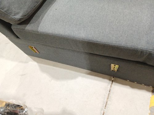 Sectional Sofa Chaise with cupholder storage arm - 53" - Grey image 8