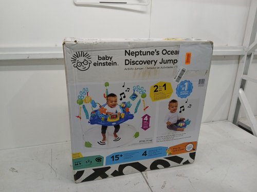 Baby Einstein Neptune's Ocean Discovery Jumper with Adjustable Height - 15+ multi-sensory toys/activities - 4 languages - Multi-colour (Model: 10455) image 2