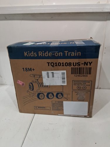 2-IN-1 Electric Kids Ride On Car Toy Train with Tracks - 6v - 20.3" - Blue (model: TQ10108US-NY) image 2