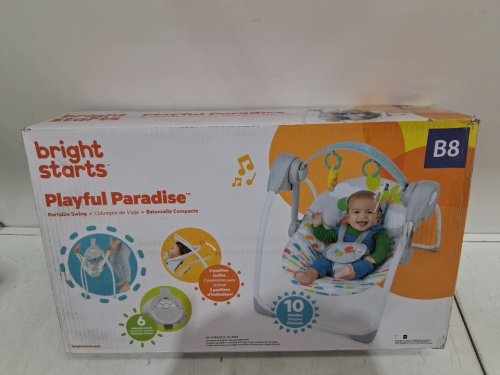 BRIGHT STARTS PLAYFUL PARADISE PORTABLE AUTOMATIC BABY SWING WITH MUSIC image 4