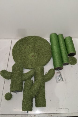 PAWZ ROAD CATUS CAT SCRATCHING POST WITH DANGLING TOY BALL - 35" - GREEN - (MODEL: AMT0066GN-XL) image 2