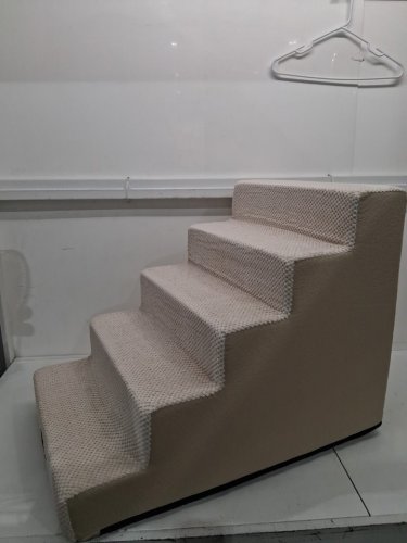 COZY KISS Density Foam Pet Dog 5-Step Stairs Ramp - 22.6" - BEIGE image 2