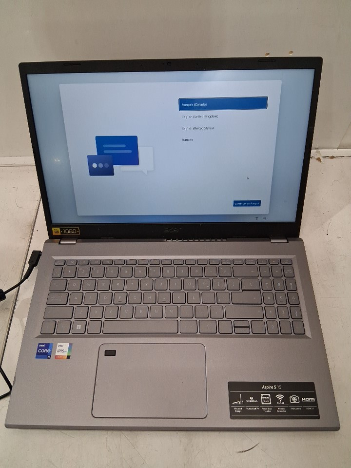 acer aspire 5 laptop - 15.6" | intel i9-13900h | 32gb ram | 1tb ssd | French keyboard layout - steel grey - (model: as515-58m-99fd) image 7