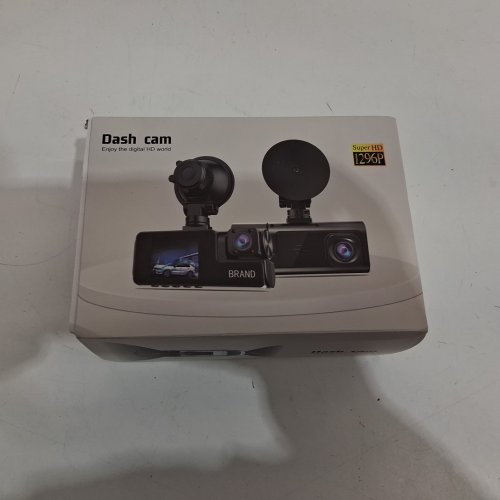 front and rear car dash camera with 2" ips screen, 1296p fhd, 170° wide angle, g-sensor, & loop recording - black (model: sxt-01-01) image 2
