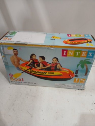Kids INTEX RECREATION EXPLORER 200  INFLATABLE BOAT SET - 2-PERSON - 73" X 37" - ORANGE (MODEL: 58331EP) image 2