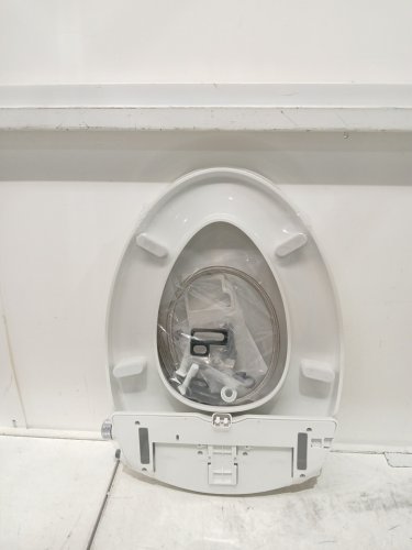 BRONDELL SWASH ECOSEAT NON-ELECTRIC SLOW-CLOSE BIDET TOILET SEAT - FITS ROUND TOILETS 18"-19.5"/5.5"-8" BOLT SPREAD - WHITE (MODEL: CANS101-EW) image 4
