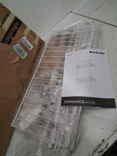 SONGMICS Adjustable Metal HOME Closet System - white (model: rgr030w01) image 4