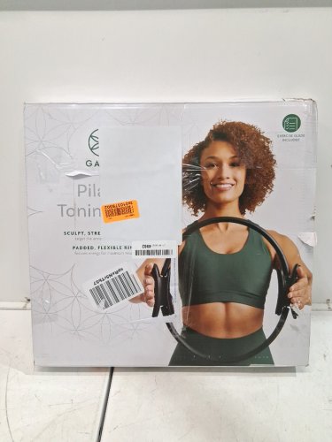 GAIAM PILATES FLEXIBLE RESISTANCE FITNESS RING - 15"D - BLACK (MODEL: 05-63872) image 3