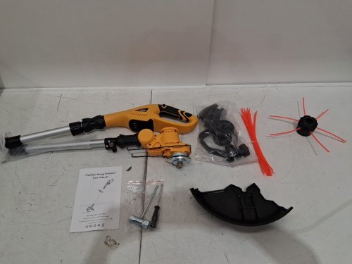 **TOOL ONLY** MtiolHig 3 in1 String Trimmer Cordless Compatible with dewalt - FOLDS EASY FOR STORAGE - yellow ( MODEL: Cordless String Trimmer ) image 3