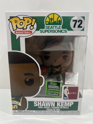 Funko pop! **2020 spring convention** basketball: Seattle supersonics - Shawn kemp vinyl figure (#72) image 2