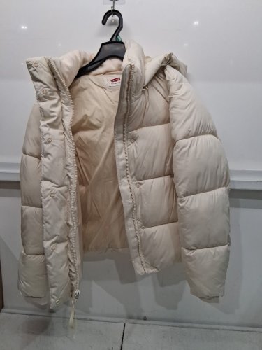 women's Levi's Hooded Puffer Jacket - medium - cream (Model: LW4RP854) image 4