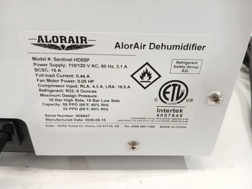 ALORAIR Crawl space Dehumidifier with Pump - 15 GAL - 1300Sq.FT - White (Model: Sentinel HD55P) image 12