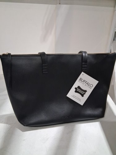 BUFFALO DAVID BITTON LEATHER TOTE SHOULDER BAG - BLACK (MODEL: 2012486) image 2
