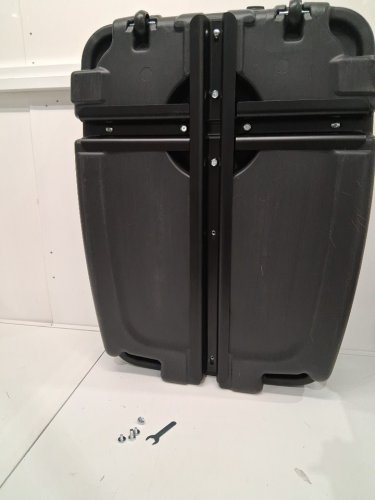 costway Fillable Patio Umbrella Base with Wheels and Crossed Base - 2.6" hole -225lbs cap - black (model: np13077) image 4