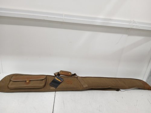 Cabela's Deluxe Waxed Canvas Leather Shotgun Case - 52" - green/brown (model: CB18102221-0) image 3