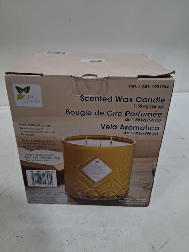 nature's mark Signature Scented Wax Candle - 56OZ/1.58 kg - Lychee, MANDARIN, GUAVA, DRAGONFRUIT, AND PINEAPPLE - (Model: 1901764) image 2