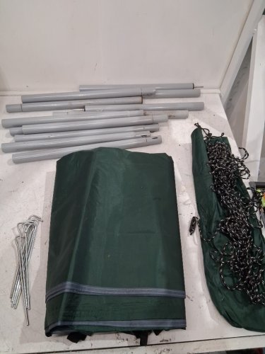 Reibeny Waterproof Camping Tarp with Poles - 13FT x 10FT - green image 3