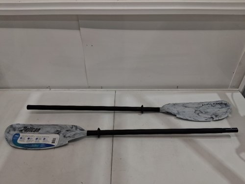 PELICAN SPORT POSEIDON ANGLER KAYAK PADDLE WITH ANTI-SLIP COATED ALLUMINUM SHAFT AND FIBERGLASS REINFORCED POLYPROPYLENE BLADES - 0/65°, GRANITE (MODEL: ‎PS1977-00) image 2