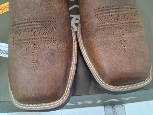 men's ariat Sport Rustler Western Boot - size 9.5 (extra wide) - Brute Brown/Tack Room Black (style: 10025127) image 8
