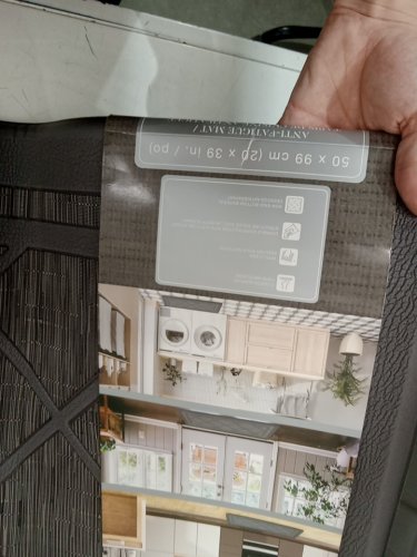Passages by town & country living Border Comfort Kitchen Mat- 20" x 39" - grey/brown (model:1225103) image 3