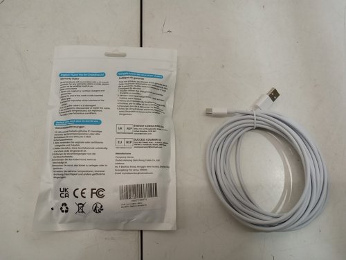 BeautifulU Power USB A to USB Type C Charging and Data Sync Cord - 16.4ft - white image 2