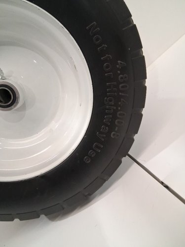 Marathon Pneumatic Air Universal Wheelbarrow Tire 4.80/4.00-8 - 14.5" x 5" - white rim image 4