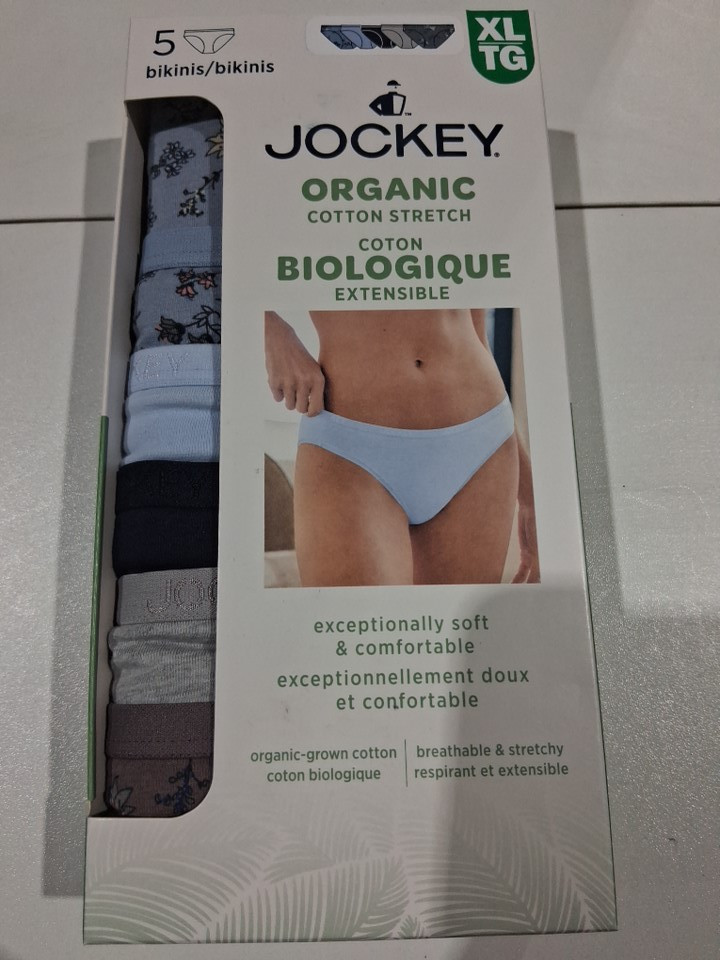 5pk Women's Jockey Organic Cotton Stretch Bikini Briefs - Extra Large - Floral/MULTI - (Style: 1969708) image 2