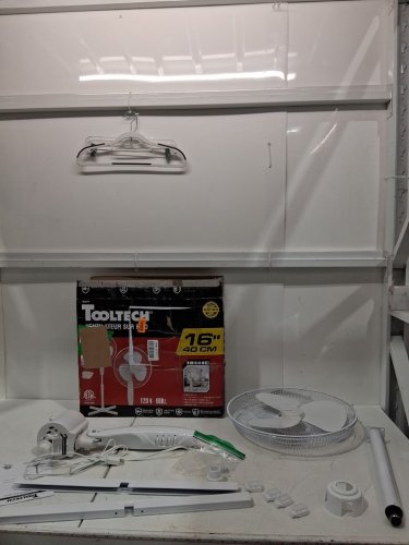 Tooltech 3-Speed oscillating pedestal fan - 16" - white (model: 100077) image 2
