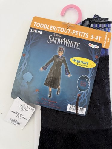 2pc TODDLER Disney Snow White Live Action Evil Queen Costume - 3-4T - black/PURPLE image 3