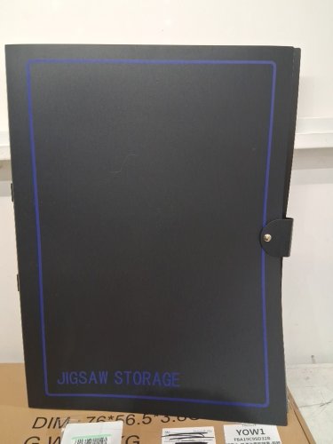 all4jig 20-puzzle jigsaw storage sleeve folder keeper organizer - 29" x 21" - black image 3