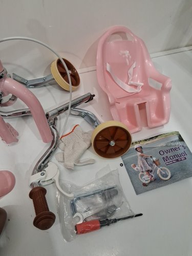 Glaf Kids Toddler Bike WITH BASKET AND DOLL SEAT - 20" - pink (MODEL: KF-B01) image 5