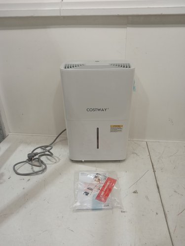 costway portable dehumidifier with 2 modes and 3 fan speeds - 19.5" x 13" x 9" - 1.4gal tank - white (model: es10479us-wh) image 5