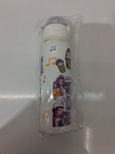 k-pop demon humters plastic flip-straw water bottle - 27oz - white/assorted colours image 2