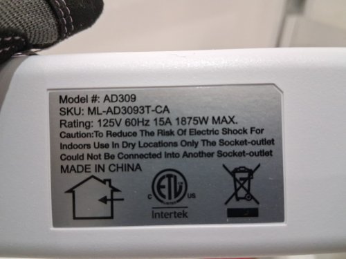 Addtam Flat Plug Extension Cord - 10FT - White (MODEL: ad309) image 4