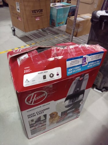 HOOVER POWERSCRUB DELUXE UPRIGHT CARPET CLEANER WITH SPIN SCRUB, MULTI‑DIRECTIONAL BRUSHES, DUAL‑TANK SYSTEM, HEAT FORCE RAPID‑DRY, AND AUTOMATIC DETERGENT MIXING - 20 FT CORD - RED/BLACK (MODEL: FH50150VCD) image 2