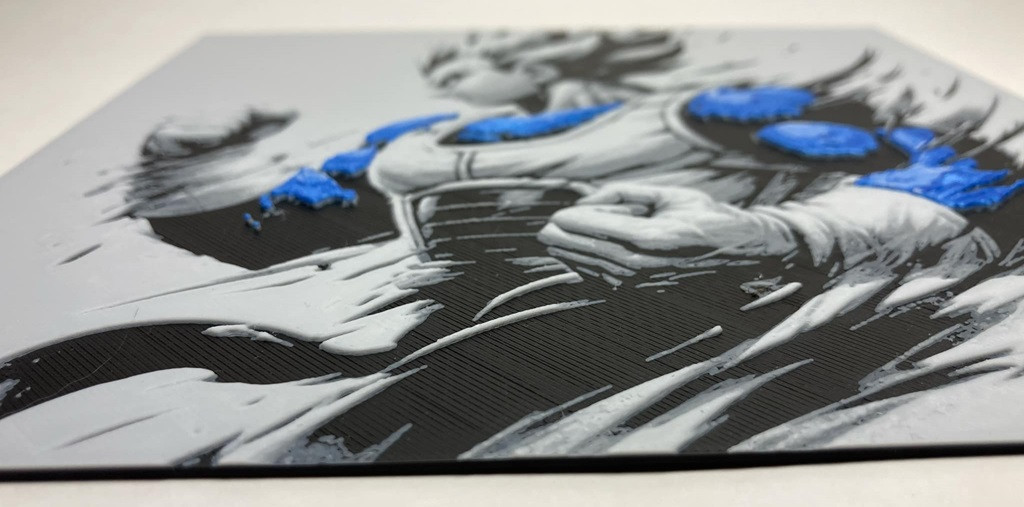 8"x8" 3D Printed - Vegeta - Dragon Ball- Textured Photo image 2