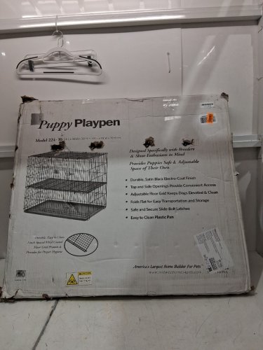 Midwest Homes for Pets Puppy Playpen with 1" Mesh Floor Grid - 24" x 35" x 30" - black - (model: 224-10) image 2