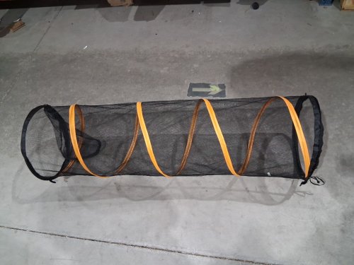 itent cat play tunnel  - black/orange image 3