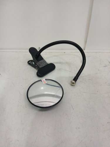 Ampper clip on Convex Cubicle Mirror for Personal Safety/security - 3.35" - black image 3