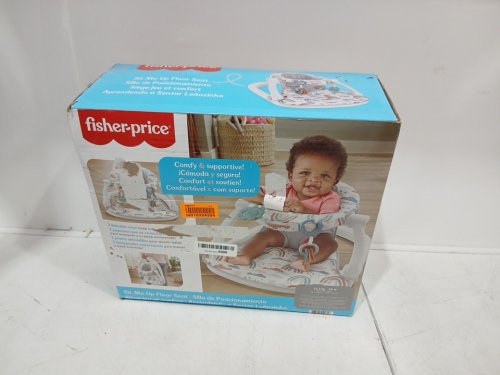 Fisher-Price Portable Baby Chair Sit-Me-Up Floor Seat with Developmental Toys / Washable Seat Pad - 25LBs max - WHITE/MULTICOLOUR - (MODEL: HBM78) image 2