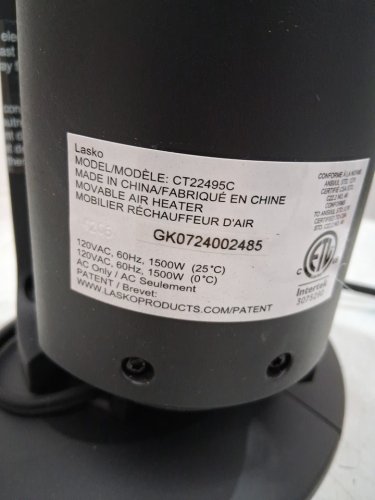 lasko electric ceramic tower heater with timer and remote - 1500w - 22"  - black (MODEL: CT22495C) image 4