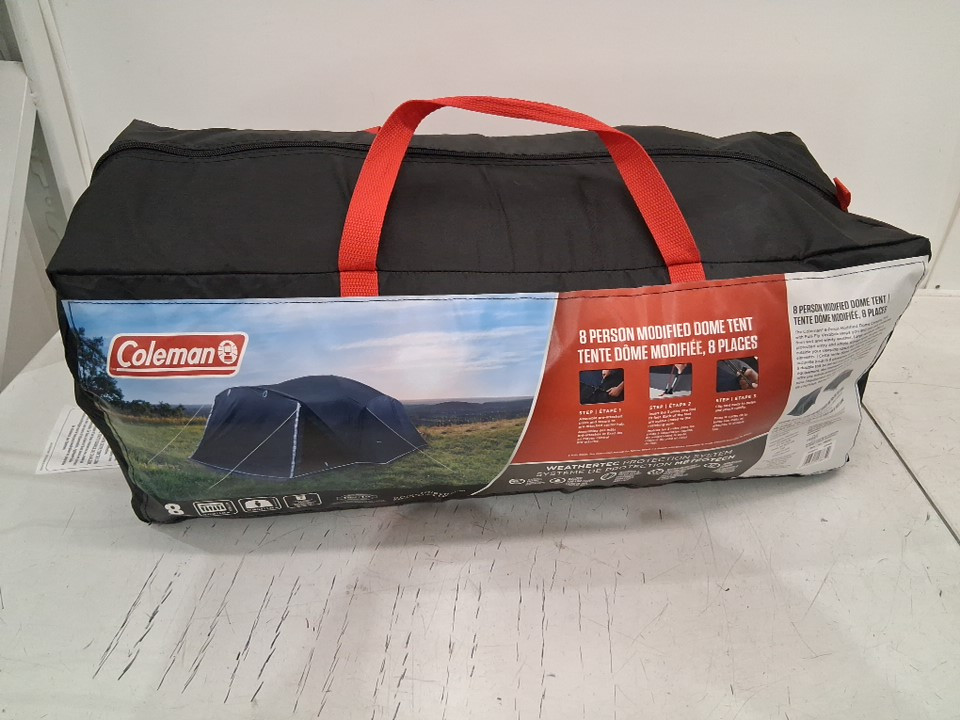 COLEMAN 8-PERSON modified dome full fly CAMPING TENT - 9FT x 12FT x 6FT - blue (MODEL: 1985281) image 7