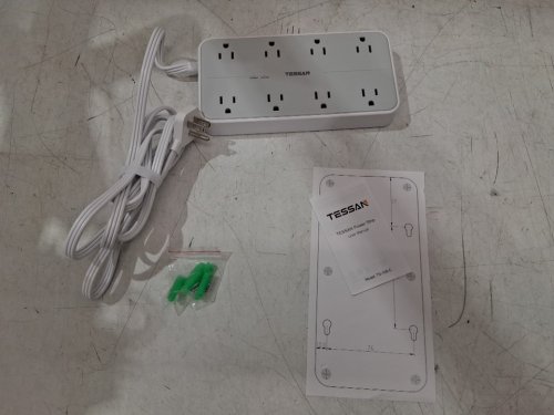 TESSAN Flat Plug Power Bars with Surge Protector 1080J with Multiple Outlets & Wall Mounted Charging Station for Home Office Dorm Room - 6 Ft - Grey (MODEL: TS-108-C) image 3