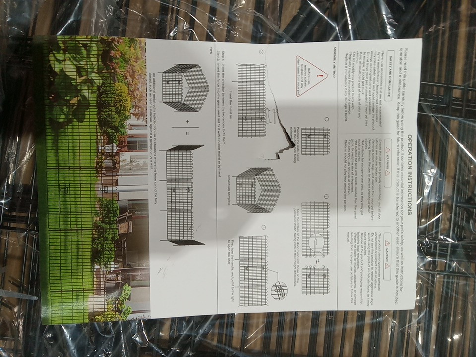 10pk outdoor Animal Barrier/lanscape Fence - 40" x 23.6ft - black (Model: HB-40in10P) image 8