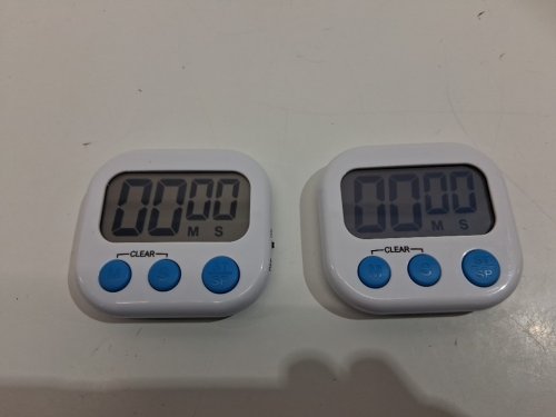2pk aouce Digital Kitchen Timer for Cooking with Magnetic Backing and Stand - white image 2