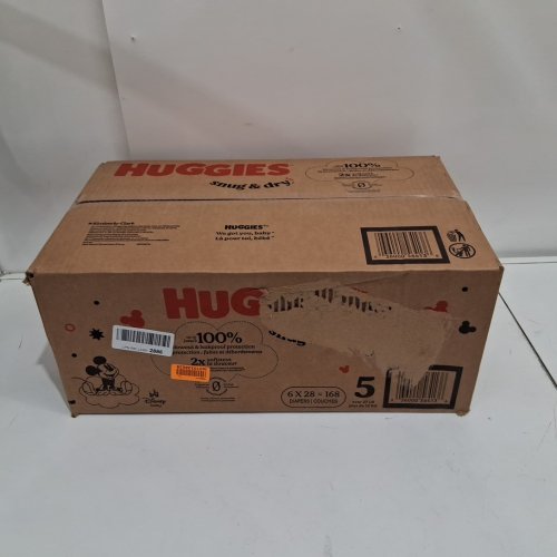 168PK HUGGIES SNUG & DRY BABY DIAPERS - SIZE 5 (27+ LBS) image 2