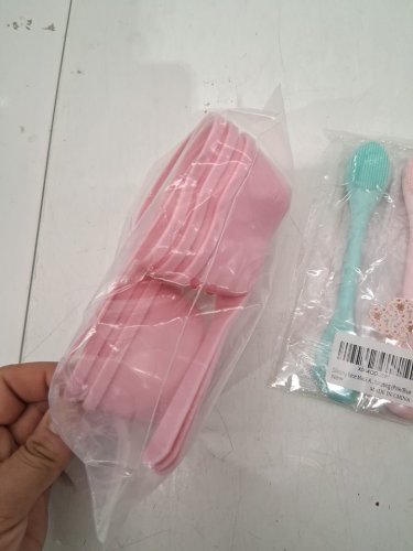 7PC ASSORTED FACE FACE MIXING BOWL AND spatula - pink/light blue image 3