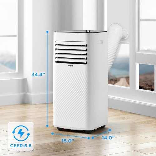 TURBRO Finnmark Portable Air Conditioner, Dehumidifier, and Fan with remote - 34" - 6000 BTU - 400SQ.FT - White (Model: FMP06AC) image 2